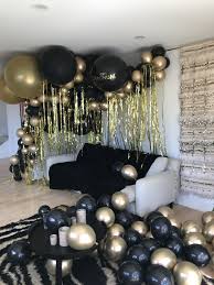 Black And Gold Party Decorations Lunar Balloons X Magnum Birthday Surprise Party Gold Birthday Party Birthday Balloon Decorations