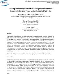 The impact of foreign workers to the malaysians economy graph 2: Pdf The Impact Of Employment Of Foreign Workers Local Employability And Trade Union Roles In Malaysia Jorro Chia Choon Wing Academia Edu