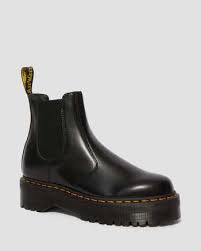 Martens chelsea boot was produced in the 70s, but the actual style dates back to the victorian era. 2976 Polished Smooth Platform Chelsea Boots Dr Martens Official