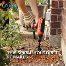 Garden Spiral Hole Drill Planter Garden Projects Backyard Landscaping Garden Tools
