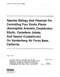 General principles concerning insect numbers and the ecology of pest control from an australian perspective. Pdf Species Biology And Potential For Controlling Four Exotic Plants Ammophila Arenaria Carpobrotus Edulis Cortaderia Jubata And Gasoul Crystallinum On Vandenberg Air Force Base California