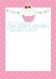 Birthday Party Invitation Card Template Cupcake Birthday Party With Free Printables Birthday Party Invitation Templates Party Invite Template Birthday Invitation Card Template