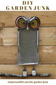 See more ideas about diy owl decorations, owl crafts, owl. Easy Way To Make Garden Junk Owls Cats More Empress Of Dirt