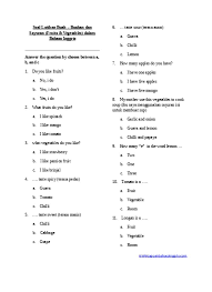 Artikel membahas soal bahasa inggris kelas 2, sd/mi, pg dan essay, semester 1/2, pada tahun %%currentyear%% dan kunci jawaban, pelajaran bahasa inggris. Soal Latihan Fruits And Vegetables