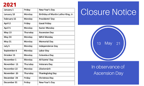 What have you found that helps? Closure Notice For Ascension Day 2021 U S Embassy In Switzerland And Liechtenstein