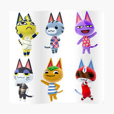 Animal Crossing Cat Villagers Sticker Animal Crossing New Horizons Sticker Von Bellopopello Animal Crossing 3ds Animal Crossing Animal Crossing Charaktere