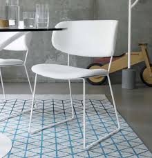 Seat and back uphosltered in factory standard pu or leather colours: Claire M Side Chair By Calligaris Design Distillery