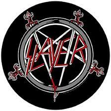 Slayer Pentagram Woven Back Patch 11 25 Round Metal Tattoo Metal Band Logos Slayer Band