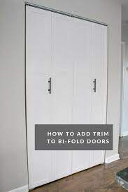 Diy Tutorial Transform Plain Bi Fold Doors The Diy Playbook Bifold Doors Makeover Bifold Doors Bifold Closet Doors