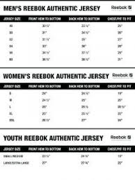 Nhl Jersey Size Chart Reebok