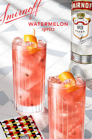 Smirnoff Watermelon Spritz In 2020 Alcohol Drink Recipes Boozy Drinks Mixed Drinks Recipes