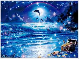 2019 5d Diy Diamond Painting Kits Dolphin By The Sea Vm9754 In 2020 Cross Paintings Painting Seascape Paintings