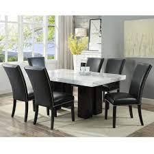 Marble kitchen & dining room tables : Steve Silver Camila 7 Piece Dining Set With Marble Table Top Wayside Furniture Dining 7 Or More Piece Sets