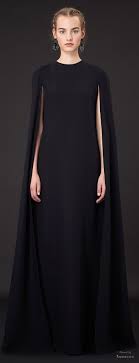 Understated Elegance Long Black Cape Dress With Clean Minimal Silhouette Elegant Simplicity Haute Couture Gown Valentino Re Fashion Fashion Show Valentino Dress