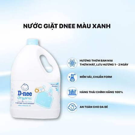 Nước Giặt Dnee can 3000ml Xanh Dương