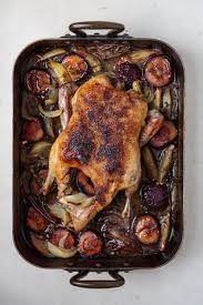 Roast Duck With Plums Plum Recipes Holiday Roast Recipe Roast Duck