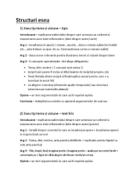 Enunt subiectul 3 varianta 18 bac limba si literatura romana. Structura Eseu Bac Romana 2018