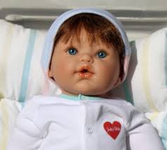 And she went to call a mother. Judy S Doll Shop Magic Baby 3 1 Brown Hair Blue Eyes In White Onesie