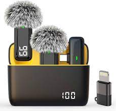 Amazon.com: TXTUNE Micrófono inalámbrico para iPhone Android con estuche de  carga - Micrófono de teléfono Lavalier USB C para grabación de video,  cancelación de ruido, clip en mini micrófonos pantalla intuitiva :