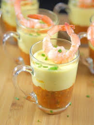 Verrines De Tomates Mousse De Poivrons Jaunes Et Crevettes Recette Verrine Tomate Poivron Jaune Alimentation