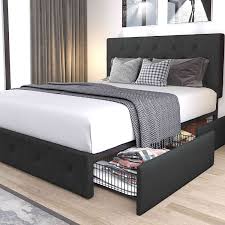 South shore soho king storage platform bed, pure white this king platform bed (78'') with drawers is prepac coal harbor queen platform storage bed with headboard in black make your bed the most versatile full size contemporary platform bed with storage drawers $355.00 jessica queen size pier bed use these easy diy platform bed plans to make a stylish bed frame with storage. The 8 Best Storage Beds Of 2021