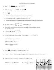 Learn about ap calculus chapter 4 with free interactive flashcards. Calculus Ab Chpt 3 1 3 3 Review With Answers Ap Calculus Ab Chapter 3 1 3 3 Worksheet F X Lim H 0 F Xh F X H 1 Using 2 Using F A Lim X A 3 Let Y 1 X Course Hero