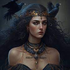 Dark Goddess, the Morrigan, Raven Goddess, Celtic Goddess, Folklore Art,  Witchcraft Art, Fine Art Paper - Etsy