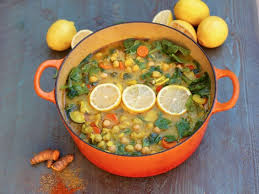 The soup is seasoned with turmeric, cumin, and ginger—spices that not only warm the belly but give the the sharpness of the lemon is balanced by the warmth of the chickpeas, and we've added some basmati rice add the rice, chickpeas, and lemon juice. Moroccan Chickpea Soup Elise Museles