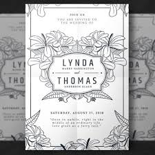Black And White Invitation Card Background Day Wedding Party Flyer Background Poster Card Design Illustration Love Wedding Invitations Floral Wedding Invitation Card Graphic Wedding Invitations