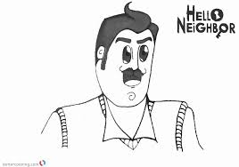 Hello Neighbor Coloring Page Fresh Hello Neighbor Coloring Pages Mr Peterson By Flowercrown In 2020 Coloring Pages Happy Birthday Grandpa Coloring Pages For Kids