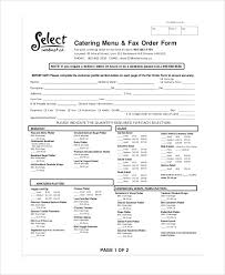 Catering order form template word. Free 13 Sample Catering Order Forms In Ms Word Pdf