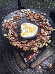My Friends Cooking Breakfast On A Plow Disc Misc Cooking Fire Cooking Wok Recipes