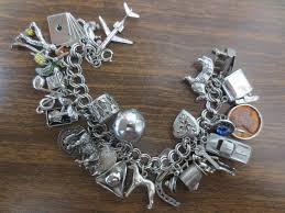 Pin By Echarmony Vintage Travel Charm On Vintage Charms Bracelets Charm Necklace Silver Silver Charm Bracelet Sterling Silver Charm Bracelet