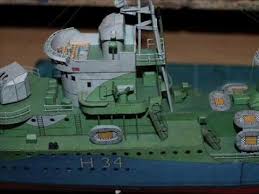 The scale of the ship is 1:300. Orp Blyskawica Paper Model The Build Youtube