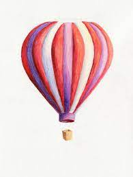 Hot air balloon, colorful abstract vector background. Hot Air Balloon Drawing Ideas Colorful Happy Emotion