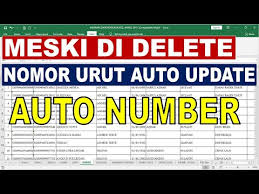 Namun, jika langkah tersebut tidak berhasil, atau jika opsi tanda kurung (rp1.234,10) tidak tersedia, kemungkinan karena sistem operasi tidak diatur dengan. Cara Membuat Nomor Urut Tetap Berurutan Secara Otomatis Di Ms Excel Auto Number Nomor Otomatis Youtube