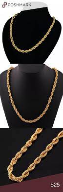 24 18k Gold Chain Twist Rope Chain Necklace Chain Necklace 18k Gold Chain Gold Chains