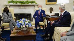 Senators said on thursday it had reached agreement on a framework for a proposed infrastructure spending bill that would not include any tax increases. Biden Talks Infrastructure Upgrades With Senators