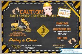 Not all baby shower invitations need to be decorative or frilly. Construction Baby Shower Invitation Under Construction Baby Shower Invite