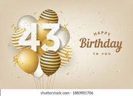 43 Birthday Imagens Fotos E Vetores Stock Shutterstock