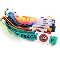 Diferentes Estilos de RFID 13.56MHz Pulsera de Tela Tejida para Festival  Concierto