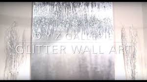 Black And Silver Glitter Wall Art Diy Z Gallerie Glitter Wall Art Youtube Glitter Wall Art Glitter Wall Diy Wall Art
