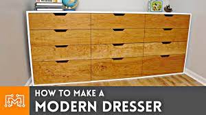 Twin bed with dresser underneath. How To Make A Modern Dresser Woodworking I Like To Make Stuff Youtube