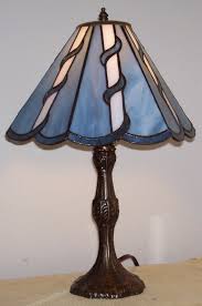 Blue Lamp By Cpstainedglass On Etsy 135 00 Stained Glass Table Lamps Antique Lamp Shades Stained Glass Lamp Shades