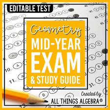 I need answers for lesson 2: Geometry First Semester Test Midterm And Study Guide By All Things Algebra