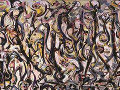 Painting silver over black white yellow and red. Silver Over Black White Yellow And Red 1948 By Jackson Pollock