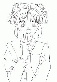صور انمي بنات بدون تلوين Google Search Cute Coloring Pages Coloring Pages Aesthetic Anime