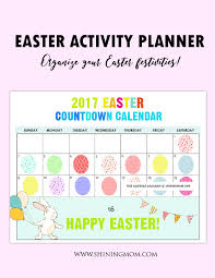 Free Printable Fun Easter Countdown Calendar 2017