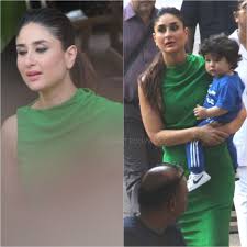 Working Mom Kareena Kapoor Snapped With Son Taimur On The Sets Today Follow Instantbol Luxury Kids Clothes Kids Clothes Online Shopping Storing Kids Clothes