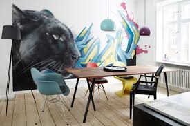 Apartment Interior Filled With Graffiti Style Art